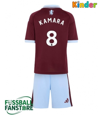 Aston Villa Boubacar Kamara #8 Replik Heimtrikot Kinder 2026-27 Kurzarm (+ Kurze Hosen)